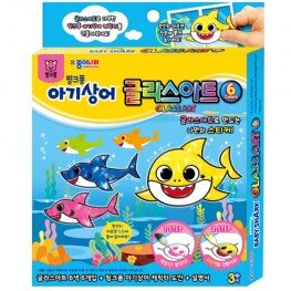 핑크퐁아기상어글라스아트6색