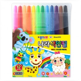 종이나라나라색연필12색