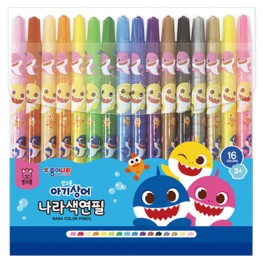 핑크퐁아기상어나라색연필16색