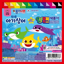 핑크퐁아기상어100매양면색종이