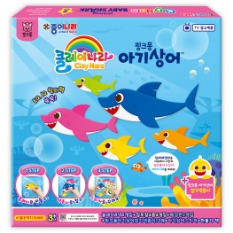 핑크퐁아기상어클레이나라8색+종이접기